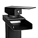 ICOCO Modern Single Handle Bathroom Water Faucet Tall Spout Bath Basin Faucet Lavatory Mixer Taps (Black)