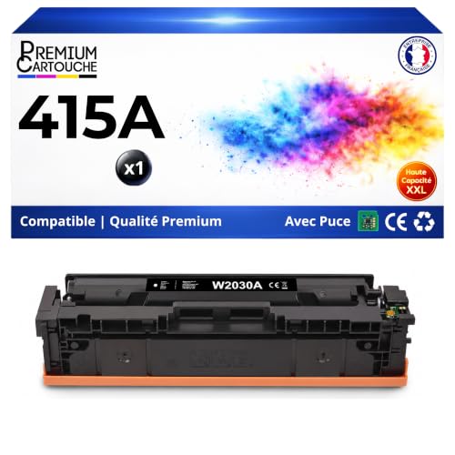 Toner 415A W2030A noir d'une précision supérieure avec puce pour impressions laser fluides