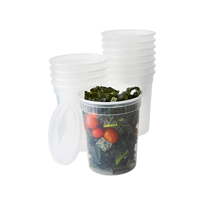 Buy Deli Grade, BPA Free 32oz Plastic Containers with Lids, 12ct