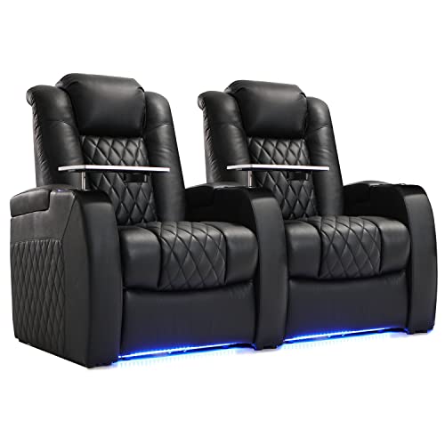 Image of Weilianda Home Theater Seating, Top Grain Leather Movie Theater Chair