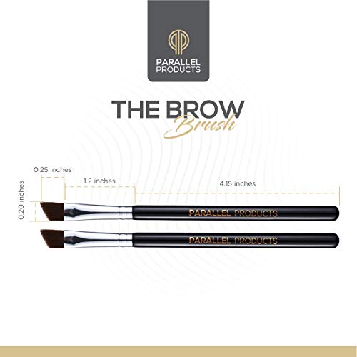 Parallel Products - The Brow Brush - (2 Pack) Premium Angled Eyebrow Brush For Powder, Henna, Cream, Tint, Makeup, Gel, Lamination And Wax #TOP7