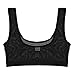 Hansber Womens Mesh Sheer See Through Tank Tops Vest Sexy Wire Free Bralette Bra Sleeveless Bustier Black X-Large
