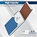 Business Card Holder with Ultra Slim Design, Business Card Case with Premium PU Leather, Suit Pocket Metal Card Holder for Women/Men, Magnetic Closure Quick Access Cards