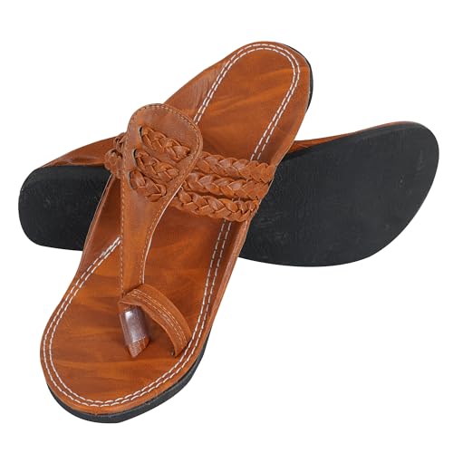 Image of DFR Ethnic Sandals For Boys Men, Comfortable Men's Rajasthani Slipper Chappals