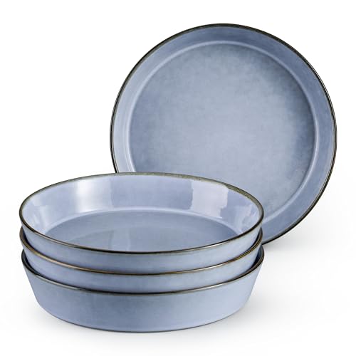 Reviews de Platos para pasta más recomendados. 42 E-far Tazones para Pasta, Tazón de Gres de 34 oz Plato para Servir Cena Sopa Ensalada, Amplio y Poco Profundo Juego Grande de Platos de Pasta de Cerámica de 4, Apto para...