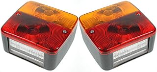 BITS4REASONS MAYPOLE NEW MODEL PAIR (2X) MP17B RADEX SQUARE COMBINATION LAMP, STANDARD FIT ON MAYPOLE REAR TRAILER BOARDS - REAR TRAILER LIGHTS