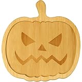 Halloween Pumpkin Wooden Charcuterie Boards, Bamboo Cheese Board Charcuterie Platter and Serving Tra