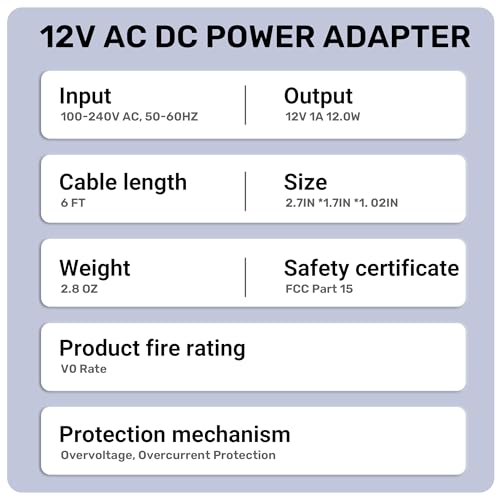 Image of ANPABO 12V Battery Charger for Ride On Toys, 1000mA Universal Adapter