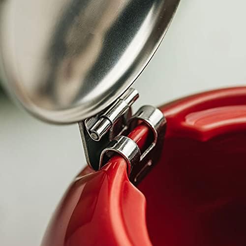 Spice boxs Ceramic Spice Jar for Kitchen，One-Hand Opening Design，Can Contain Salt, Sugar and Other Seasonings(Rojo)