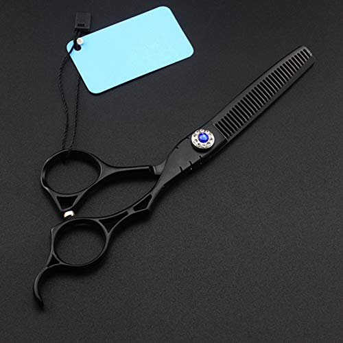 Profesional De JapóN 440C 6 Pulgadas Tijeras De Pelo Negro Hollow Ajusta El Corte Del Peluquero Tijera Adelgazamiento Tijeras Tijeras De PeluqueríA 2020-6,Negro,6 inch