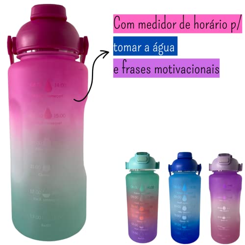 Garrafa de Água Masculina Squeeze Academia Fitness 2 Litros Weeze Tie Dye Azul
