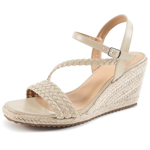 Dressy Wedge Sandals for Women: Comfortable Espadrille Summer Wedding Platform Wedge