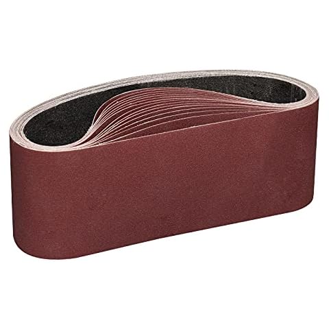 POTUINOM 3 x 21 Inch Sanding Belts 320 Grits -15 Pack Sanding Belt Aluminum Oxide Sander Belts,Best for Sanding Wood,Metal and Paint Cover