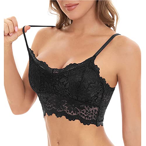Bralette Encaje Sujetador de Encaje Tipo Bralette para Mujer y