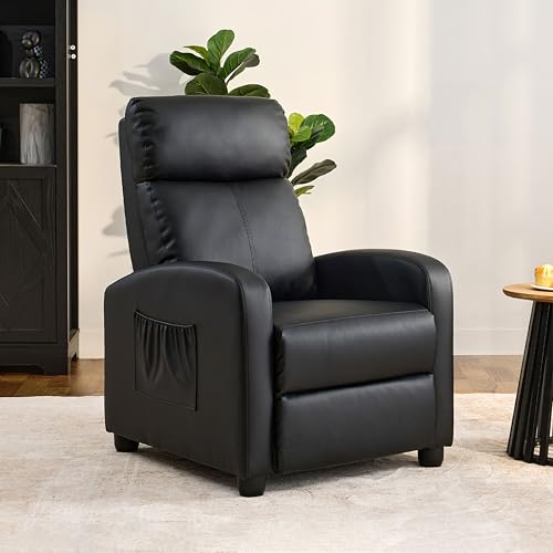 zzlay Leather Recliner Chair for Living Room, Modern Adjustable Home Theater Seating Single Sofa...