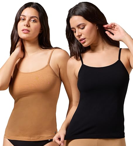 Image of URBAN ADVENTURE Ultra Soft Cotton Spandex Regular Fit Spaghetti Camisole for Women