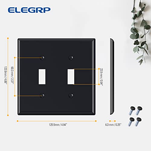 Plaque murale interrupteur bascule ELEGRP 2 postes thermoplastique - 6