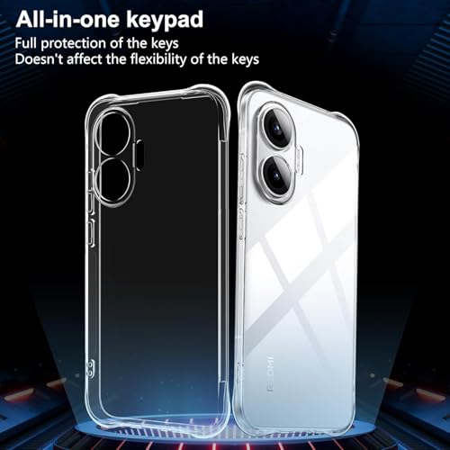Image of COVERBLACK Soft Rubber Silicon Clear Case Back Cover Compatible for Poco F7 5G - Transparent
