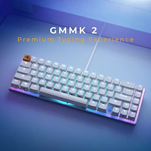Glorious Gaming - 65 Percent Keyboard - White Custom Layout - Compact Low-Profile - Hotswap w/Cherry Mx Style Switches - Incl. Double Shot Keycaps & Linear Switches - PC Gaming Setup Accessories - 1