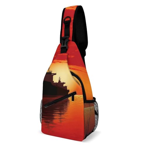 Sac à bandoulière navire-citerne rouge design pour le quotidien