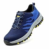 [Ruisi] メンズ レディース 安全靴 スニーカー 鋼先芯 耐パンク性 アンチスマッシュ メッシュ 通気性 耐油性 履き心地 クッション性 ローカット 作業靴 重作業 舗装工事