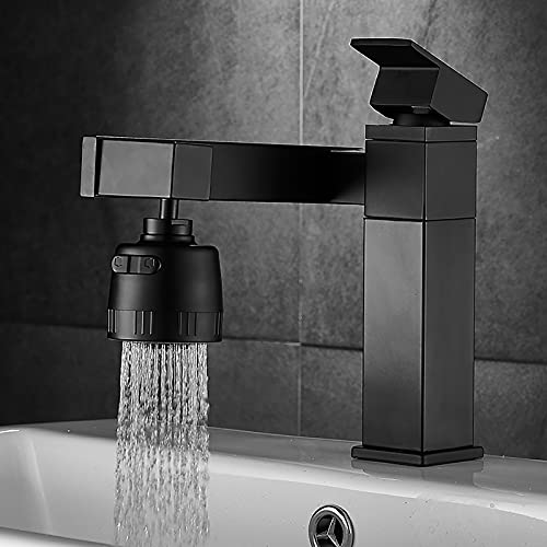 Mitigeur noir lavabo monotrou pivotant pour éliminer les éclaboussures - 7