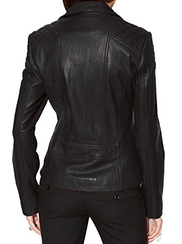 Womens Bambert Lambskin Genuine Leather Jacket, Biker Jacket2