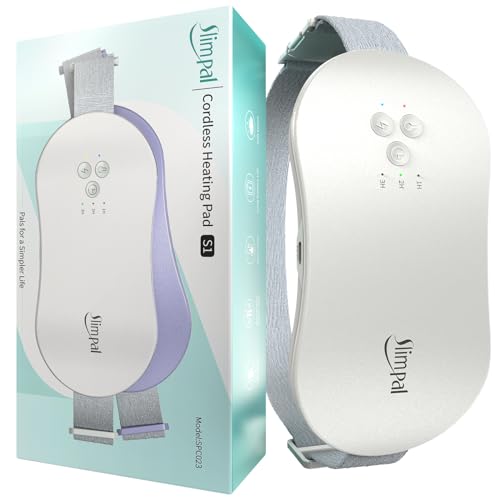 Image of Slimpal Portable Heating Pad for Period Cramps, Electric Cordless Wearable Heat Pad Belt for Menstrual Cramps Relief, 3 Timer Auto Off Setting, Stocking Stuffers Gifts Her Women Girl, Beige