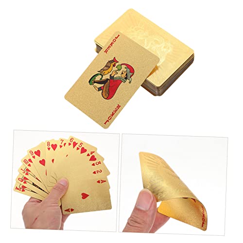 Milisten Pokerkarten Gold PVC Langlebig Kartenspiel Für Party Unterhaltung Reise Tischspiel – Bild 8