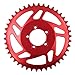 42T Aluminum Alloy Chain for Ring for, 176x176mm Offset Correction Sprocket with Blue/Red Options, Compatible with Conversion(Red)