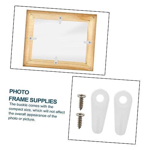 Image of Plastic Frame Picture Back Plate Photo Frame Buttons 100pcs Hardware Easy Install