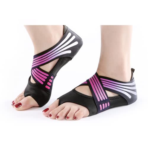 ヨガソックス 扁平足 姿勢 体幹 土踏まず シューズ 足裏サポーター トレーニング ジム エクササイズ バレエ (M, ピンク)