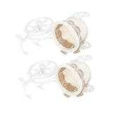 Vaguelly 2個 プリザーブドフラワーバスケット 花 牡丹 カート 人工的な テラコッタ 植物 フラワーホルダー 手持ちバスケット 多目的バスケット 編まれたフラワーバスケット 編みかご 鉄線