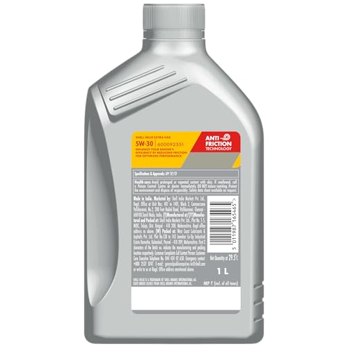 Image of Shell Helix HX8 5W-30 API SN Plus Fully Synthetic Engine Oil for Petrol, Diesel & CNG Cars (1 L)
