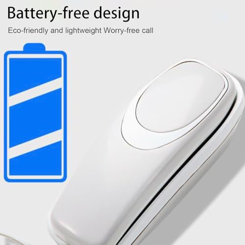 Teléfono fijo con cable para escritorio o pared miniatura 5