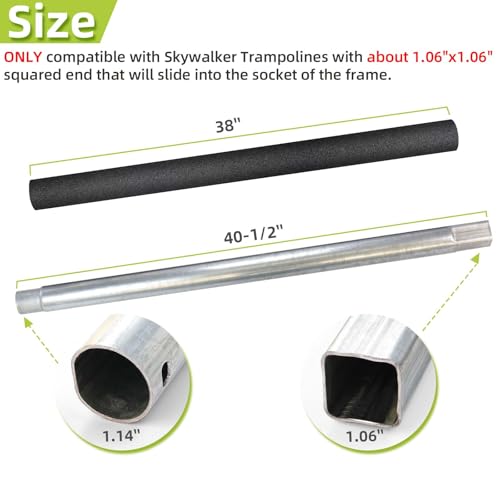 Image of Trampoline Poles Replacement for Skywalker Or Jumpzylla,Galvanized Trampoline Enclosure Pole for Skywalker or Jumpzylla,Replace Parts#4201 4202 4135 OR for Jumpzylla 8ft 10ft&12ft 14ft