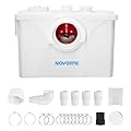NOVORIK 700W Macerator Pump, Macerating Toilet System Pump, Sink Pump for Basement Upflush System Kitchen, Sink, Shower, Bathtub, Laundry Waste Water Disposal (700W)