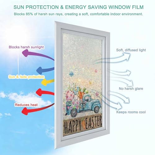 Vinilo decorativo para ventana con efecto arcoíris 17.7x39.3 pulgadas miniatura 6