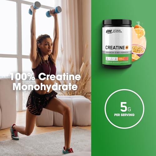 Image of Optimum Nutrition Creatine Plus Powder, Orange Passionfruit, 1.59 LB