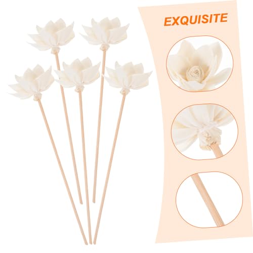 10 varillas de ratán para difusor de aroma con flores secas miniatura 3