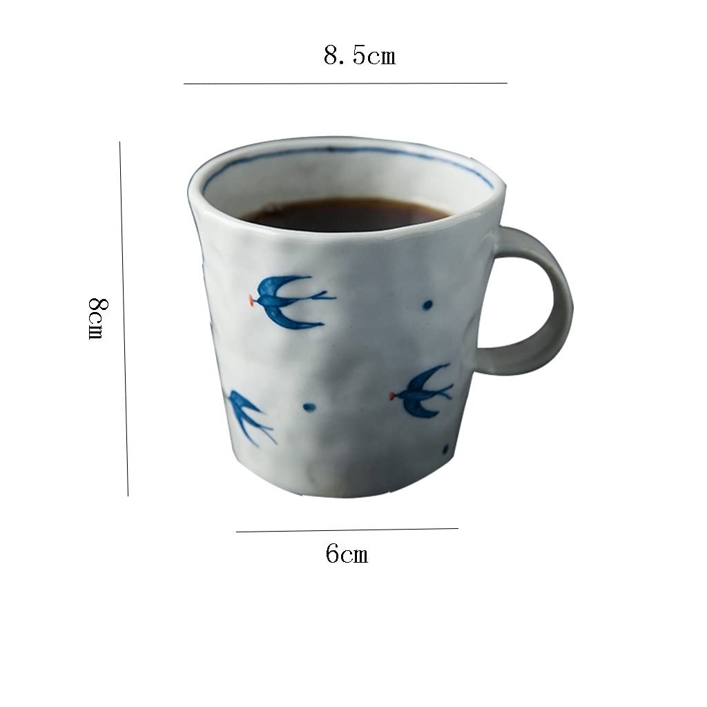 Tazza da Caffè Tazza di latte ceramica della tazza di acqua della famiglia della tazza di tè della tazza di tè della tazza del tè del tè del pomeriggio della tazza del tè del pomeriggio (8.4oz) Set di