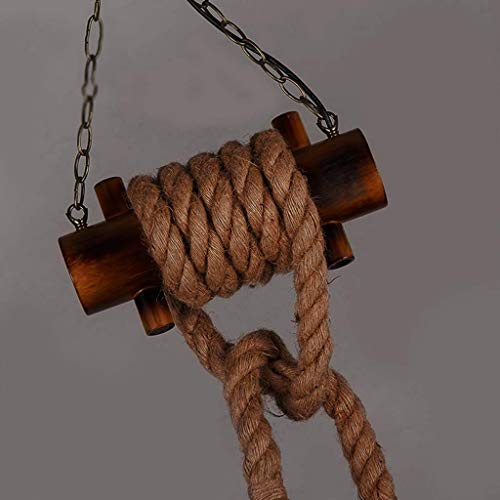 Lustre rétro nostalgique bambou et bois pour éclairage de bar de cuisine - 6