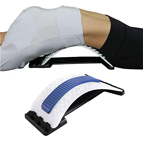 Camilla de Espalda Ortopédica,Camilla Masajeador de Columna Lumbar,Camilla de Espalda Baja,Dispositivo de Estiramiento Lumbar,Lumbar Equipo para Aliviar el Dolor