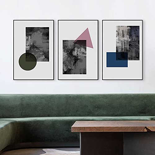 Affiches art mural contemporain et grand triptyque de peintures minimalistes sur toile