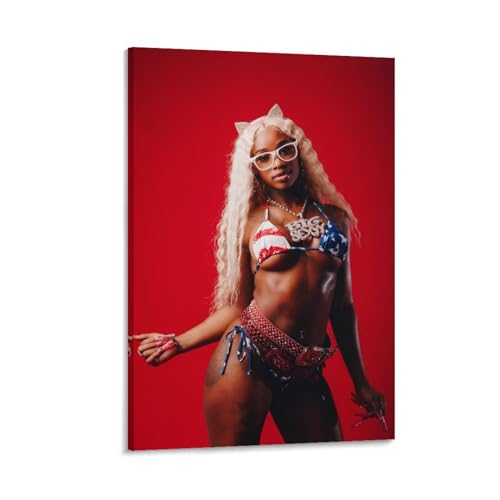 Sexyy Red Hot Rapper Rap Poster Print Photo Art Painting Canvas Poster Home Decorative Bedroom Modern Decor Posters Gifts 16x24inch(40x60cm)
