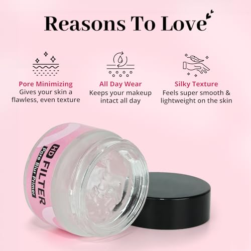 Image of ENN Beauty HD Filter Pore Blur Primer 15g - Instantly Blurs Pores, Reduces Fine Lines, Hydrating, Vegan, Cruelty-Free, Non-Sticky & Lightweight.