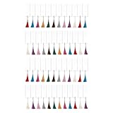 Marcapáginas de papel en blanco con borlas coloridas para decoración de fiestas, proyectos de mano