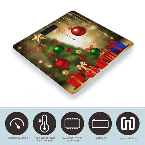 Báscula digital de baño con vidrio templado y pantalla LCD miniatura 3
