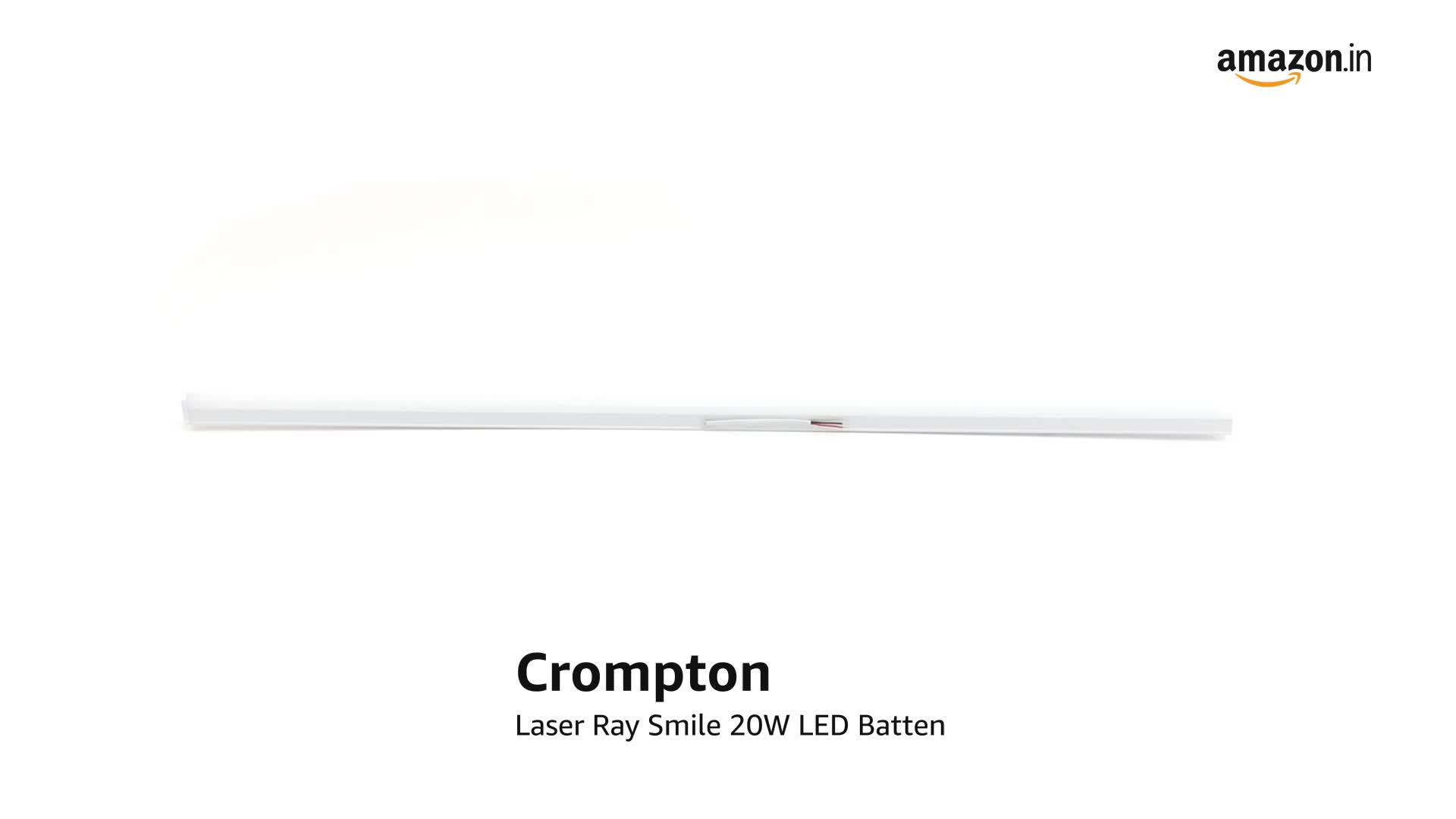Crompton Laser Ray Smile 4 Feet LED Batten 20W Cool Day Light | Pack of 1 | Slim, Energy-Efficient Tubelight Light for Home & Office