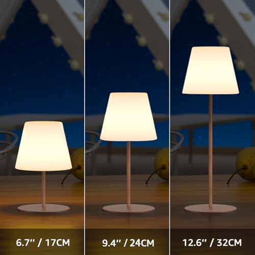 Image of uuffoo 2 Pcs Mini Touch Shower Lamps Waterproof with 2-Step Warm White